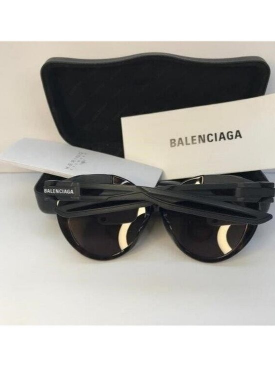 Balenciaga Women\'s BB0024SA BB/0024/SA 001 Havana Fashion Round Sunglasses 56mm